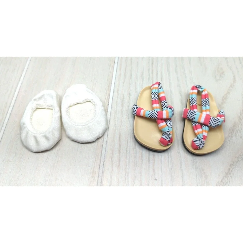 American Girl Joss Surf Swim Set Sandals white TODAY gymnastics slippers shoes